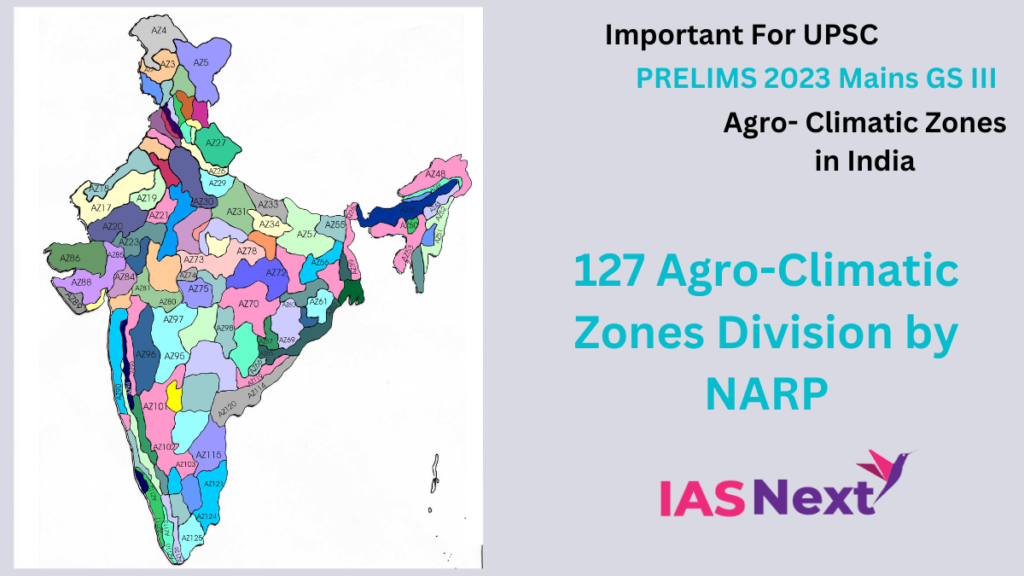 Agro Climatic Zone division  by National Agricultural Research Project
