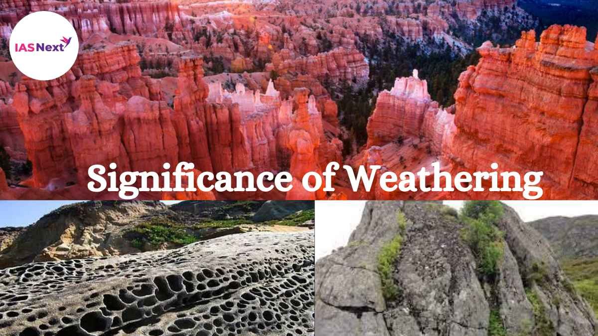 significance of weathering ; Weathering denotes the process of wearing, breaking up, and fragmentation of the rock that creates the surface of the ground.....