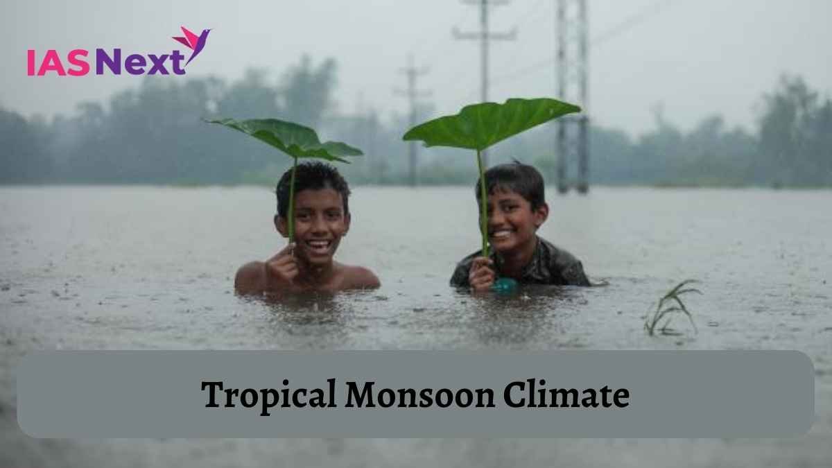 Tropical monsoon climates have monthly mean temperatures above 18 °C (64 °F) in every month of the year and a dry season. Tropical monsoon climates....