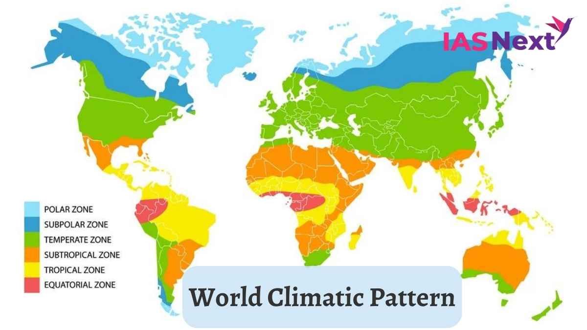 World climateic patterns are classified as hot-wet equatorial climates, savanna climates, tropical monsoon climates, desert climates, steppe climates.....
