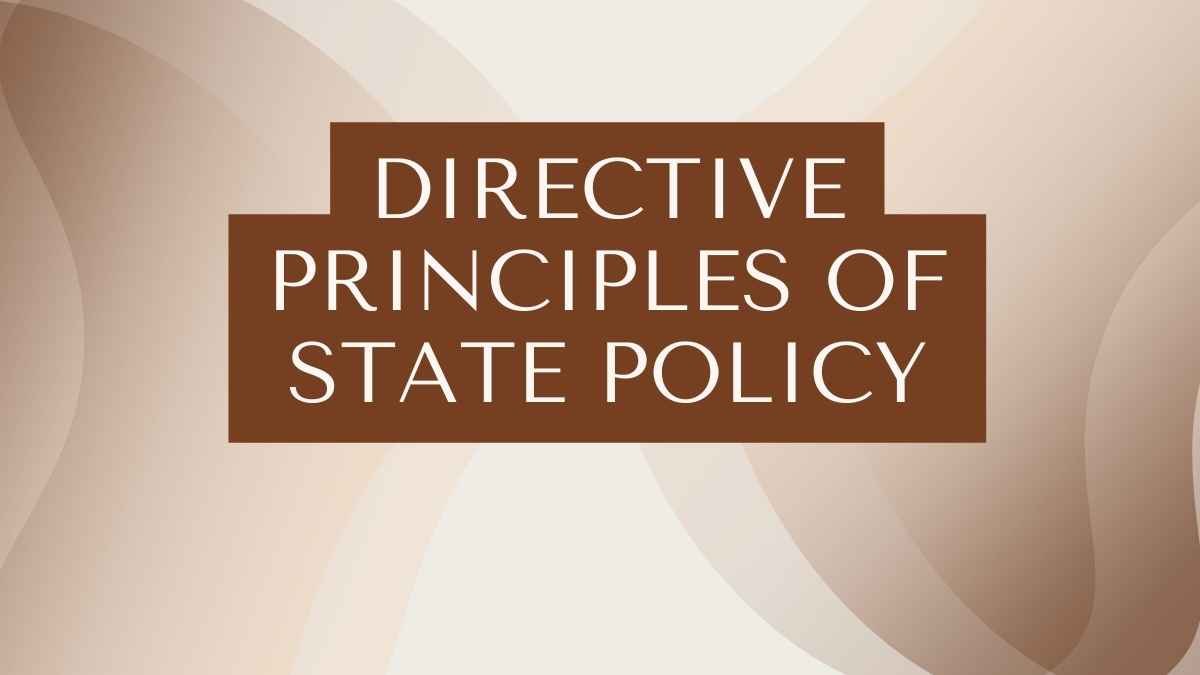 Directive Principles Of State Policy