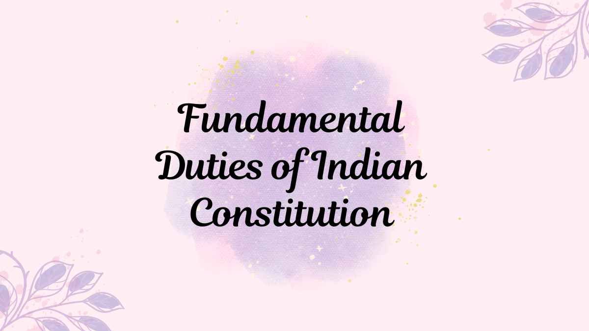 Fundamental Duties Of Indian Constitution