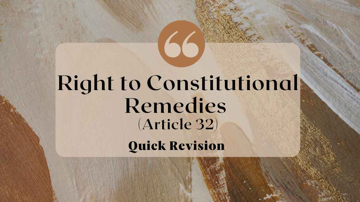 Right To Constitutional Remedies