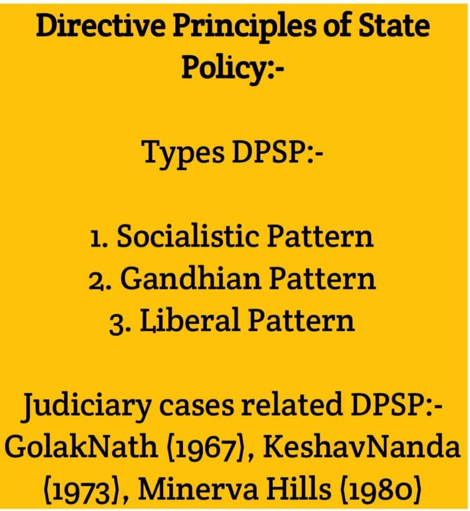 Classification Of Directive Principles of State Policy