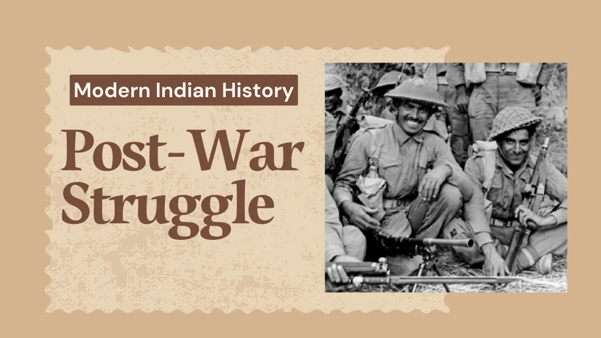 Post-War Struggle - Modern Indian History